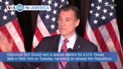 VOA60 America - Democrat Tom Suozzi wins special election for U.S. House seat in NY