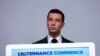 Jordan Bardella, president of the far-right National Rally (RN) party, attends a press conference to present policy priorities as part of the campaign for the upcoming French parliamentary elections, in Paris, June 24, 2024. 