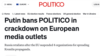 Russia bans distribution of dozens of EU news outlets in retaliatory step 