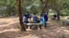 School children are seen outside their classroom at a government learning institution in Harare in February 2022. A UNICEF report says 4.5 million were affected by COVID-19 lockdowns which began in 2021 (Columbus Mavhunga/VOA)