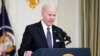 President Joe Biden speaks about Russian President Vladimir Putin and Russia's invasion of Ukraine, in the State Dining Room of the White House in Washington, March 28, 2022.