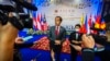 Indonesia's President Joko Widodo speaks to the media during ASEAN summit in Phnom Penh, Cambodia, Friday, Nov. 11, 2022.