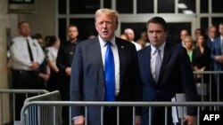 Фото від 30 травня 2024 року: колишній президент США Дональд Трамп після винесення вироку в суді Мангеттена 