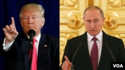 Donald Trump (kiri) memuji kepemimpinan Presiden Rusia Vladimir Putin (foto: ilustrasi).