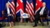 British Prime Minister Liz Truss and U.S. President Joe Biden hold a bilateral meeting during the 77th U.N. General Assembly at U.N. headquarters in New York, Sept. 21, 2022.