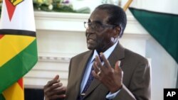 Le président zimbabwéen Robert Mugabe, 22 février 2016. 