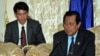 The vice president of Cambodia’s National Assembly, Nguon Nhel, meets in Phnom Penh with visiting French Senate Vice President Catherine Tasca.