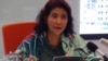 Menteri KKP Susi Pudjiastuti memberikan konferensi pers terkait insiden kapal pencuri ikan China di kantor KKP di Jakarta, Senin 21/3 (VOA/Ahadian). 