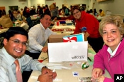 Dozens of volunteers helped wrap the gifts