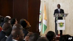 Alassane Ouattara, candidat à sa propre succession, Abidjan, 7 octobre 2015.