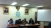 Konferensi pers Dewan Pers terkait kasus kekerasan terhadap jurnalis di Kalimantan Timur. (VOA/Andylala Waluyo)