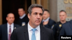 Michael Cohen, avocat personnel du président Donald Trump, après une audition a la cour fédérale de Manhattan, New York, 16 avril 2018.