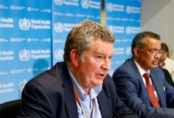 FILE - Mike Ryan, executive director of the World Health Organization's emergencies program, speaks at a news conference on the novel coronavirus, in Geneva, Feb. 6, 2020.