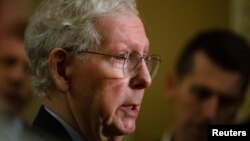 Лідер Республіканської меншості в Сенаті США Мітч Макконнелл: “Грузинський народ заслуговує на те, щоб писати своє власне майбутнє, а не на те, щоб йому його диктували партійні вожді Москви”. REUTERS/Kaylee Greenlee Beal
