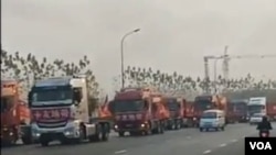 中国多省市卡车司机举行罢工