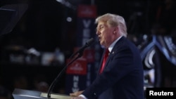 Кандидат у президенти США від Республіканської партії Дональд Трамп виступає на Республіканській Національній Конвенції в Мілуокі, Вісконсін. 18-го липня 2024 року.