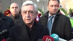 ՀՀ երրորդ նախագահ Սերժ Սարգսյանը «Եռաբլուր» պանթեոն այցելեց իր թիմակիցների ուղեկցությամբ