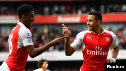 Alexis Sanchez célèbre son but devant Watford, Emirates Stadium, Londres, le 4 février 2016