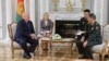 Александр Лукашенко и Ли Шанфу, во время их переговоров в Минске, Беларусь, 17 августа 2023 года.