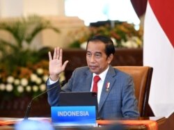 Presiden Joko Widodo berbicara pada KTT virtual ASEAN-China yang dihadiri Presiden Xi Jinping, Senin (22/11) (courtesy: Twitter/ @Menlu_RI)