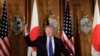 美国总统川普在东京的记者会上（201711月6日）