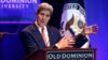 U.S. Secretary of State John Kerry speaks on the impact of climate change at Old Dominion University in Norfolk, Va., Nov. 10, 2015. 