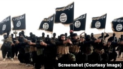 Des combattants du groupe djihadiste Etat Islamique 