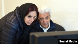تهمینه میلانی و همسرش محمد نیک بین