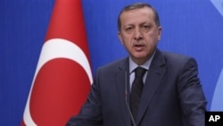 Le président Recep Tayyip Erdogan , à Ankara le 7 Avril 2011 