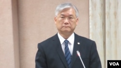 台湾新任陆委会主委夏立言（美国之音张永泰拍摄）