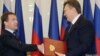 Президенти Росії та України Дмитро Медведєв і Віктор Янукович під час підписання Харківських угод, квітень 2010 року