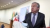 El secretario general de la ONU, Antonio Guterres, habla a los reporteros el 1 de febrero de 2022 en Nueva York, EE. UU.