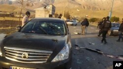 دیمەنی ئۆتۆمبێل و ئەو شوێنەی فەخریزادەی تیادا کوژرا