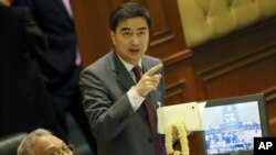 泰国抗议活动领导者、前副总理苏德。（资料图片）