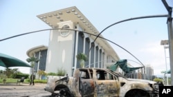 Manifestations post-électorales à Libreville, au Gabon, 1 septembre 2016. 