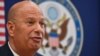 FILE - Gordon Sondland, the United States Ambassador to the European Union, addresses the media at the U.S. Embassy to Romania in Bucharest, Sept. 5, 2019.