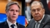 Госсекретарь США Энтони Блинкен. Глава МИД России Сергей Лавров