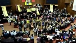 VOA连线：太阳花一周年，学运团体重回立法院