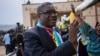 Le Nobel de la paix 2018, Denis Mukwege, s’adressant à la foule à son retour à Bukavu, le 27 décembre 2018.