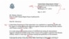 美国大使馆公布的，被伪造的国务院信件 (美国之音白桦拍摄)