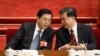 张德江（左）和广东省委书记汪洋2012年3月8日在人大会议上