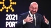 European Council President Charles Michel speaks during a media conference at an EU summit in Porto, Portugal, May 8, 2021. 