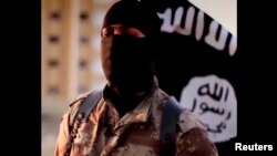 Extrait d'une vidéo de propagande du groupe Etat Islamique datant de septembre 2014.