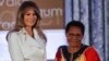 First lady Melania Trump presents the 2017 Secretary's of State's International Women of Courage (IWOC) Award to Veronica Simogun from Papua New Guinea, March 29, 2017, at the State Department in Washington.