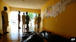 Des victimes d'une attaque à Konduga au Nigeria, le 16 août 2017.