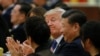 2017年11月9日，美国总统特朗普和中国国家主席习近平出席在中国北京人民大会堂举行的国宴。